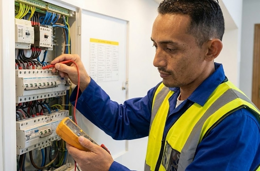 Foto profesional de Allan, electricista